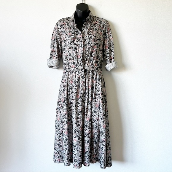 Floral Button-Up Dress - Picture 2 of 13